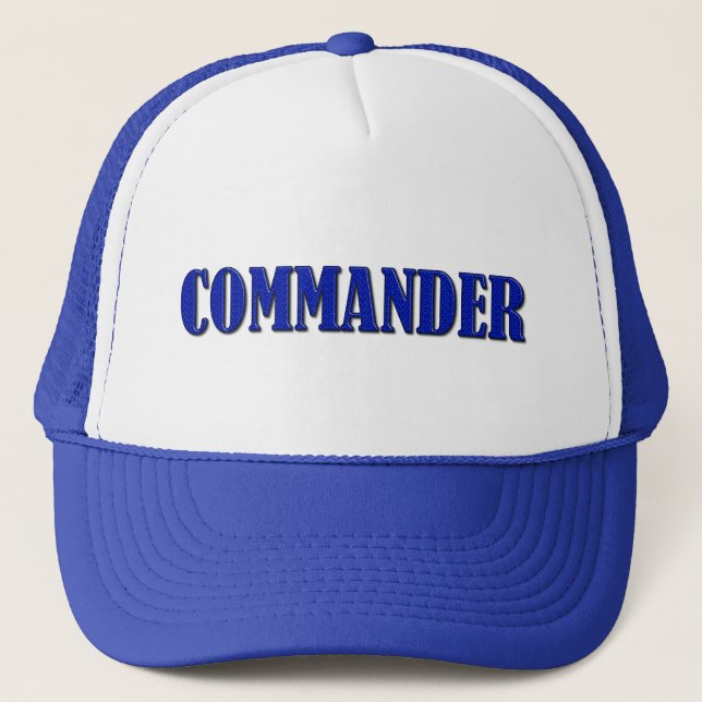 Casquette Commandant - Ligne Bleue Mince (Devant)