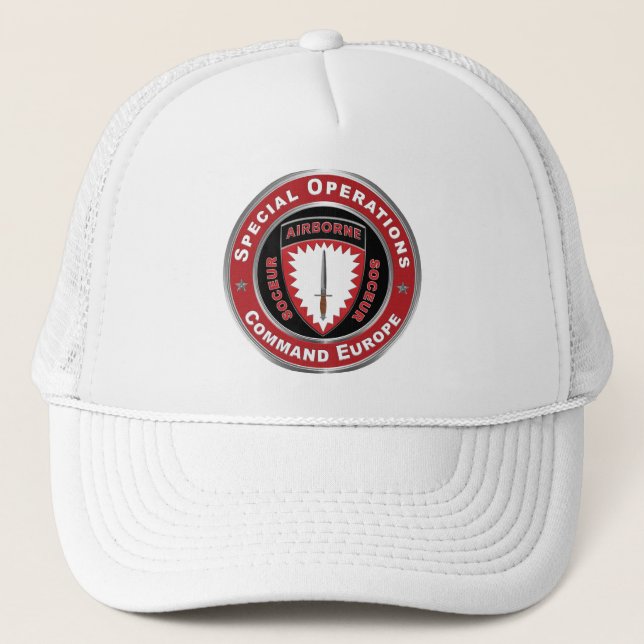 Casquette Commandement des opérations spéciales Europe SOCEU (Devant)