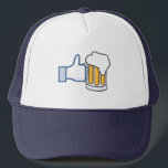 Casquette Comme la bière (couleur)<br><div class="desc">Tout le monde aime la bière. C'est la forme originale de réseautage social,  et toujours la meilleure ! Montrez au monde ce que vous "aimez" vraiment avec ce design élégant. La page Facebook se met en marche en tenant un tankard de bière glacée.</div>