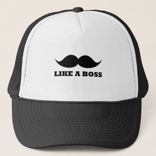 Casquette COMME UN PATRON, conception de moustache (Devant)