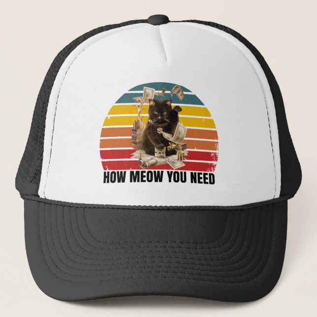Casquette comment vous avez besoin d'argent - chat gangsta (Devant)