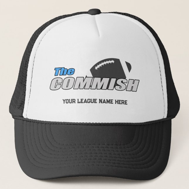 Casquette Commish Trucker Hat Custom Ajouter Nom de la ligue (Devant)