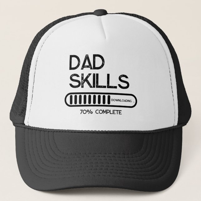 Casquette Compétences de Papa 70 Pour Cent Terminé Barre de  (Devant)