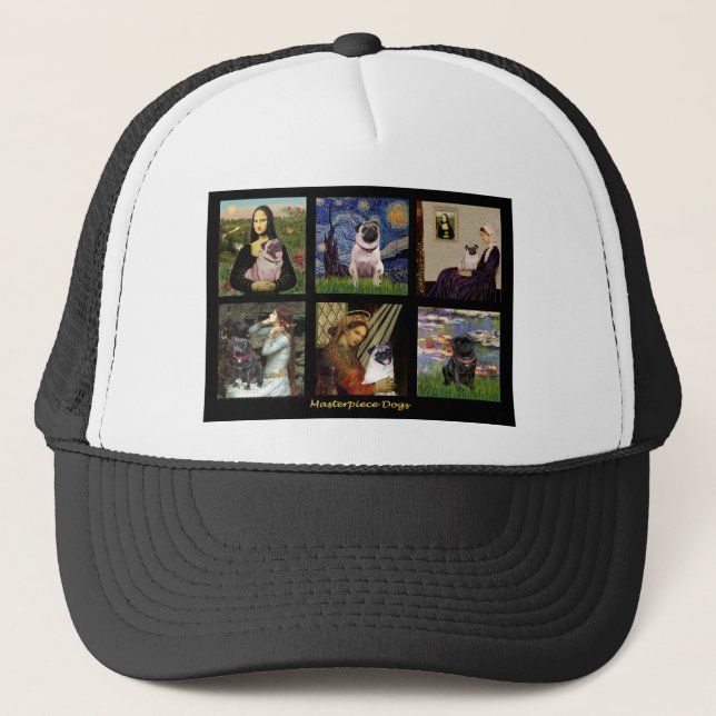 Casquette Composite de pug d'art célèbre #1 (Devant)