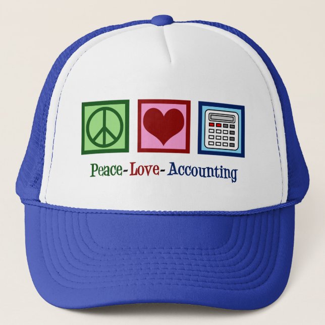 Casquette Comptable des mûres comptables Peace Love (Devant)