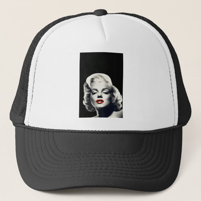 Casquette CON24BW-V4 lèvres rouges Marilyn DANS BLACK.tif (Devant)