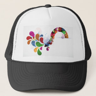 Casquette Conception Abstraite de Feuilles colorés