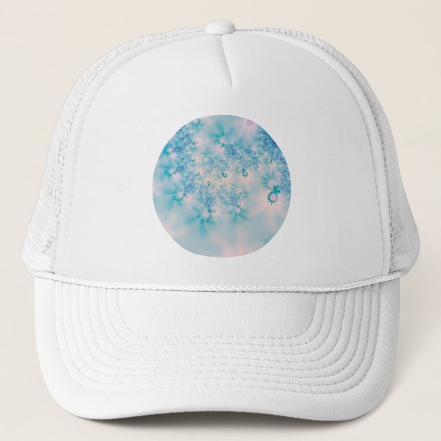 Casquette Conception Abstraite de Méditation Bleue Calme (Devant)