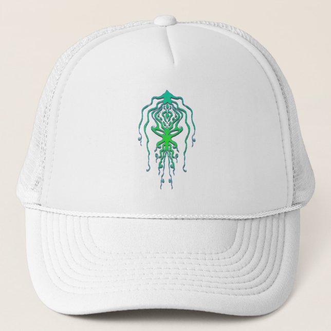 Casquette Conception Abstraite de tatouage de poulpe tribal  (Devant)