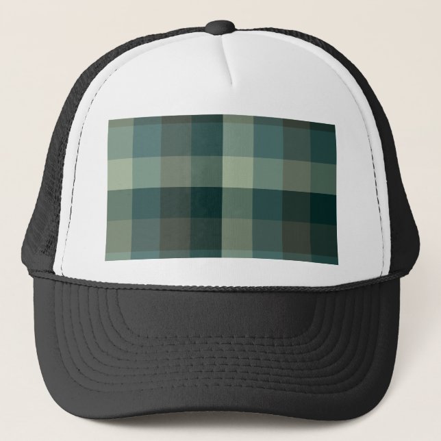 Casquette Conception carreaux vichy vert (Devant)
