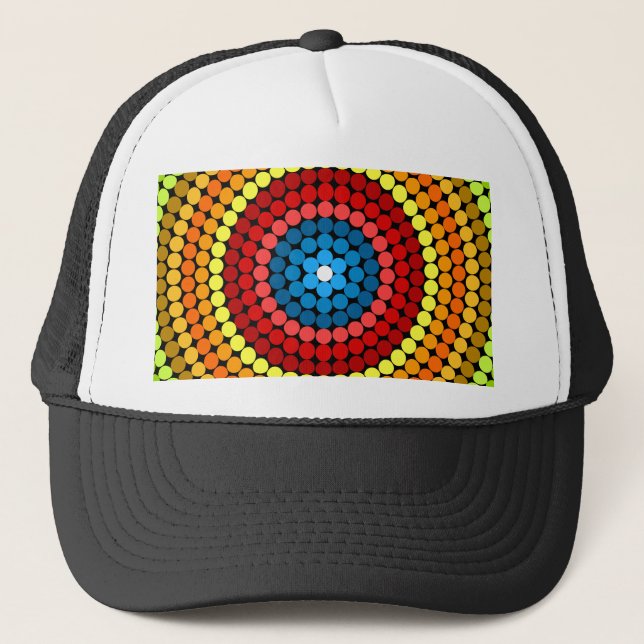 Casquette Conception d'art mandala abstrait pointillé-65904 (Devant)