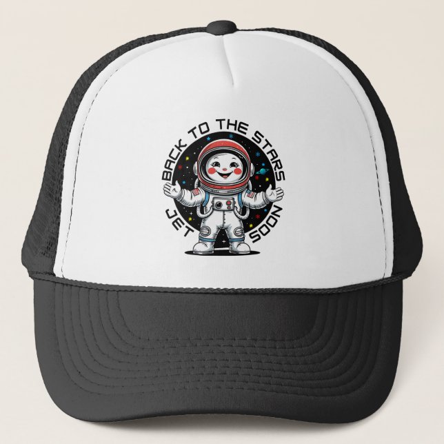 Casquette Conception d'astronaute mignon revenant aux étoile (Devant)