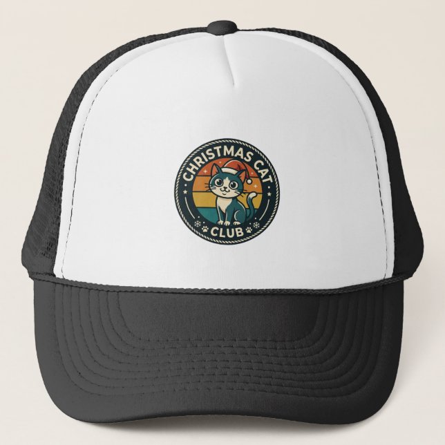 Casquette Conception de chat de Noël chaton mignon - Club de (Devant)