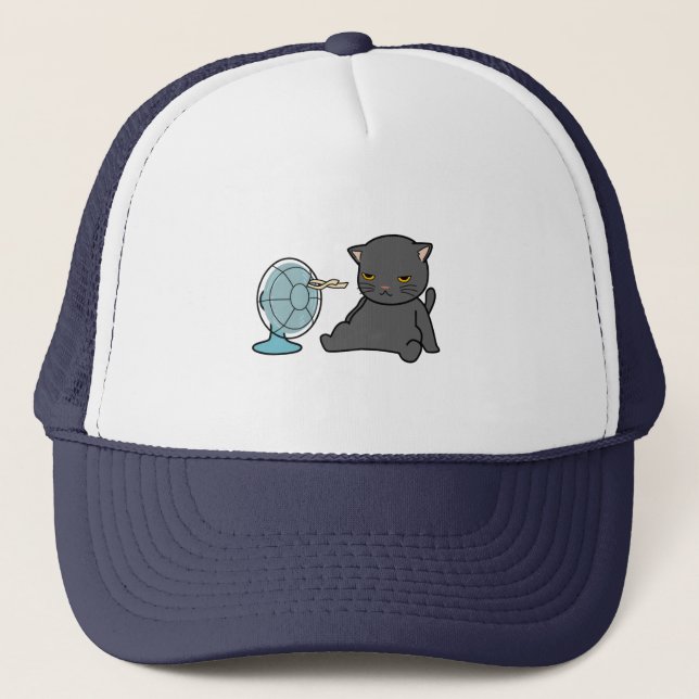 Casquette conception de chats d'été devant ventilateur | con (Devant)
