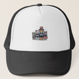 Casquette Conception de chemise d'amour de tournesol patriot