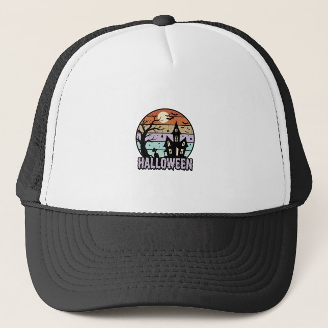 Casquette Conception de chemise de maison hantée Halloween v (Devant)