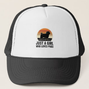 Casquette Conception de chemise pour amoureux de Pug Vintage
