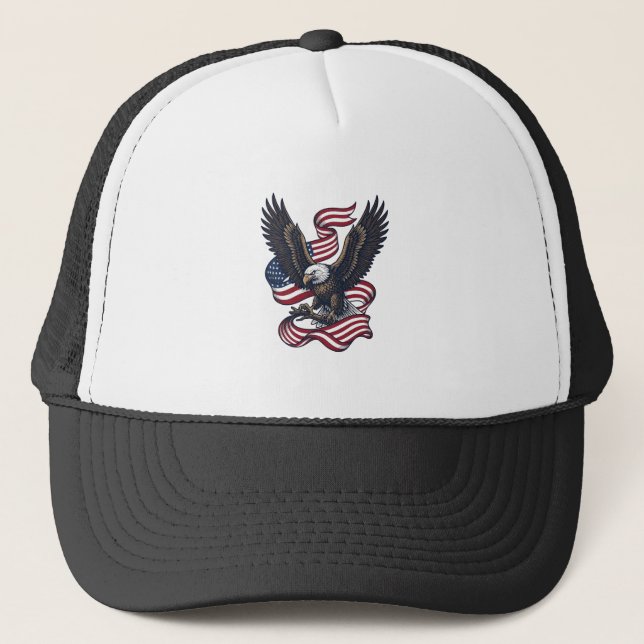 Casquette Conception de chemise vectorielle aigle patriotiqu (Devant)