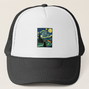 Casquette Conception de chemise vectorielle de paysage noctu