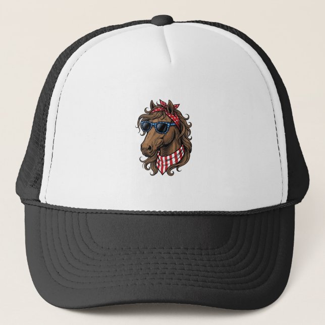 Casquette Conception de chemise vectorielle de tête de cheva (Devant)
