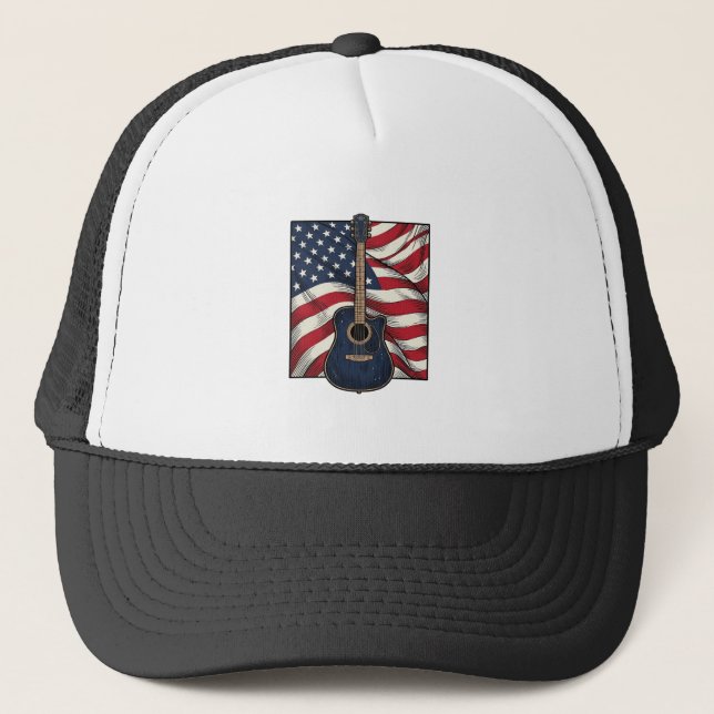 Casquette Conception de chemise vectorielle drapeau patrioti (Devant)
