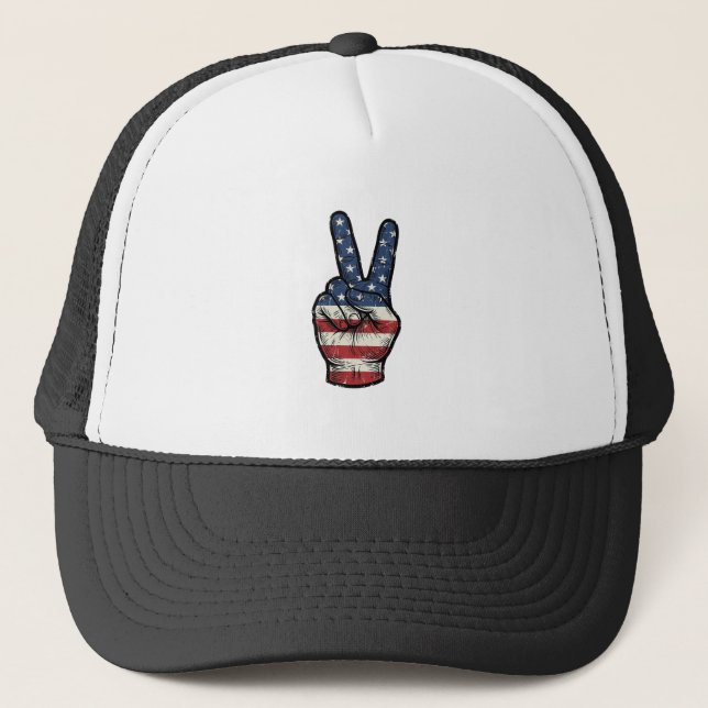 Casquette Conception de chemise vectorielle main de paix pat (Devant)