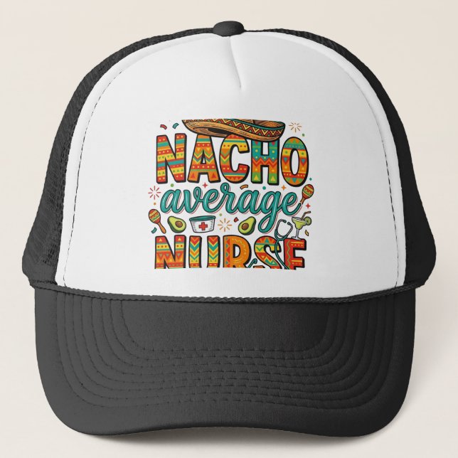 Casquette Conception de chemise vectorielle Nacho Average Nu (Devant)