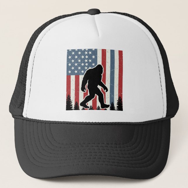 Casquette Conception de chemise vectorielle vintage Bigfoot  (Devant)
