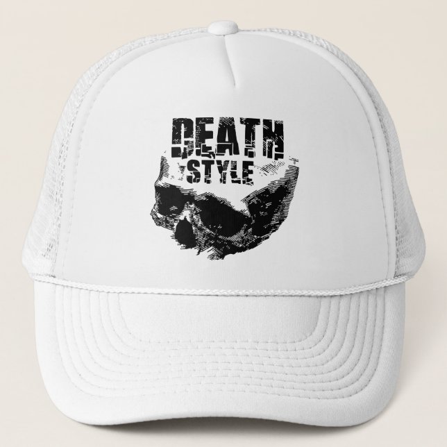 Casquette Conception de crâne de style de mort (Devant)