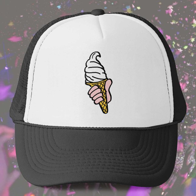 Casquette Conception de crème glacée avec cône de crème glac (Créateur téléchargé)