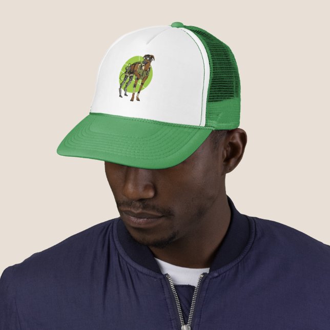 Casquette Conception de cyborg de chien Greyhound (En situation)