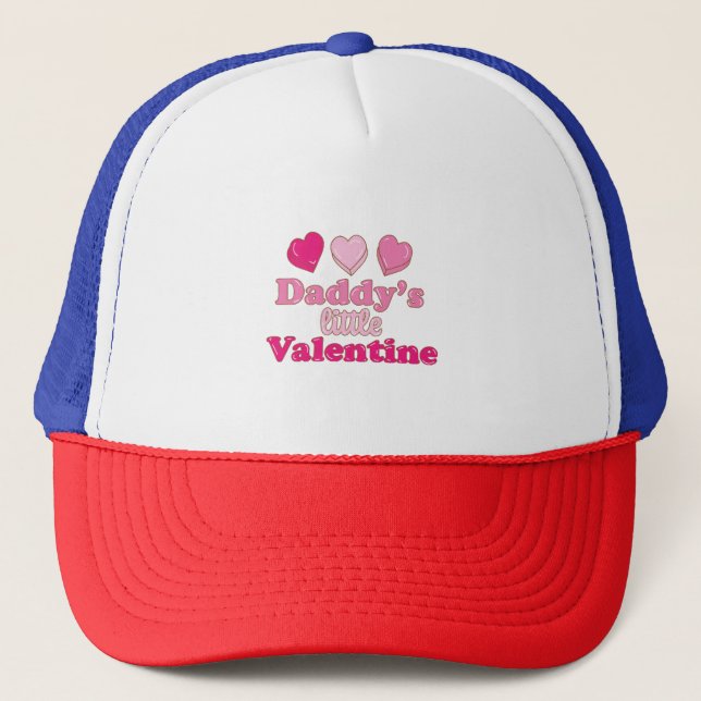 Casquette Conception de la petite Saint-Valentin de papa ave (Devant)