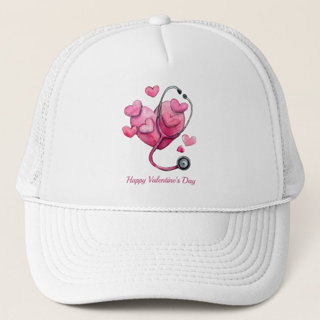 Casquette Conception de la Saint-Valentin pour guérir les cœ (Devant)