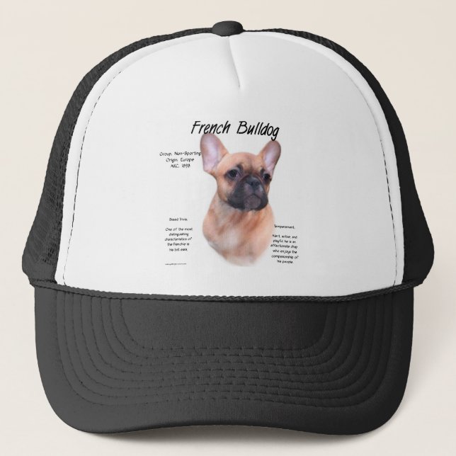 Casquette Conception de l'histoire des Bulldog français (Devant)