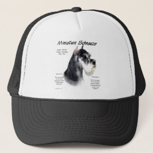 Casquette Conception de l'historique des schnauzeurs miniatu
