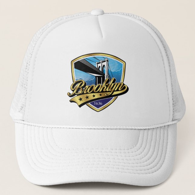 Casquette Conception de logo Brooklyn Elegant Gold Swoosh (Devant)