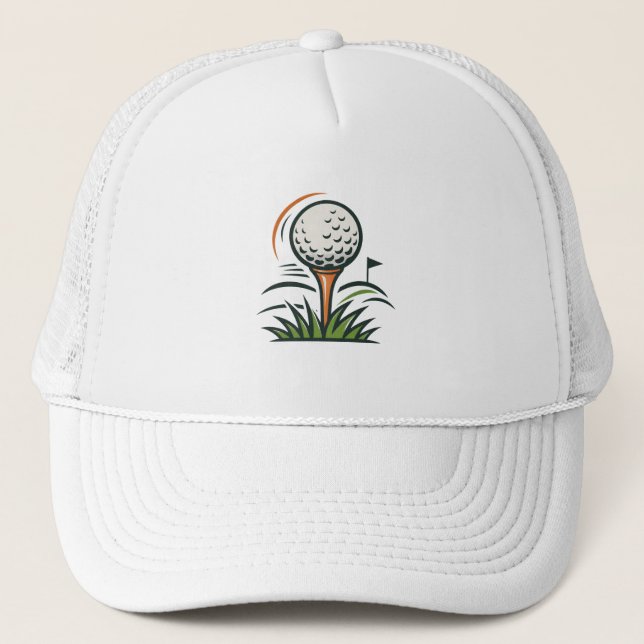 Casquette Conception de logo de sport de drapeau d'herbe de  (Devant)