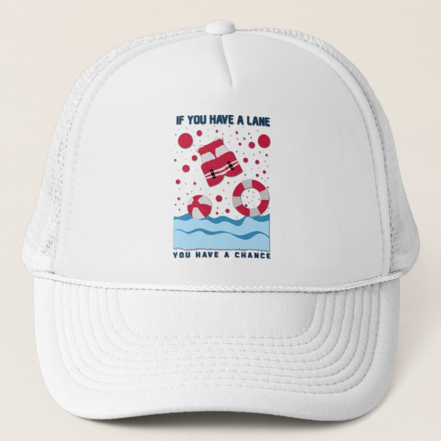 Casquette Conception de maître-nageur cool - Si vous avez un (Devant)