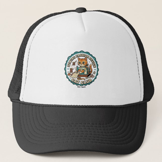 Casquette Conception de mode de couture Chat Cadeau pour ama (Devant)