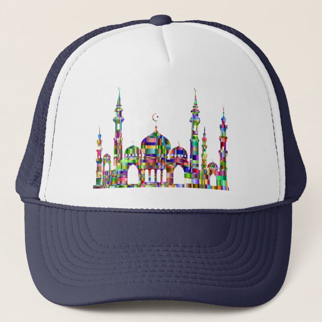 Casquette conception de mosquée prisme colorée (Devant)