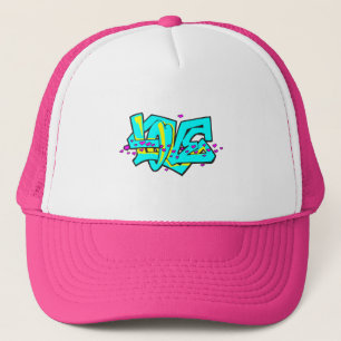 Casquette conception de mot LOVE graffiti CMYK