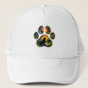 Casquette Conception de patte de jungle Black Panther