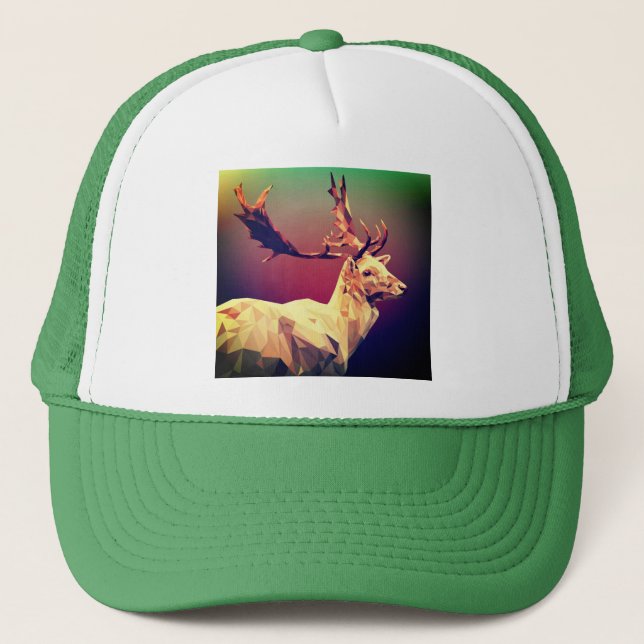 Casquette Conception de polygone de cerf (Devant)