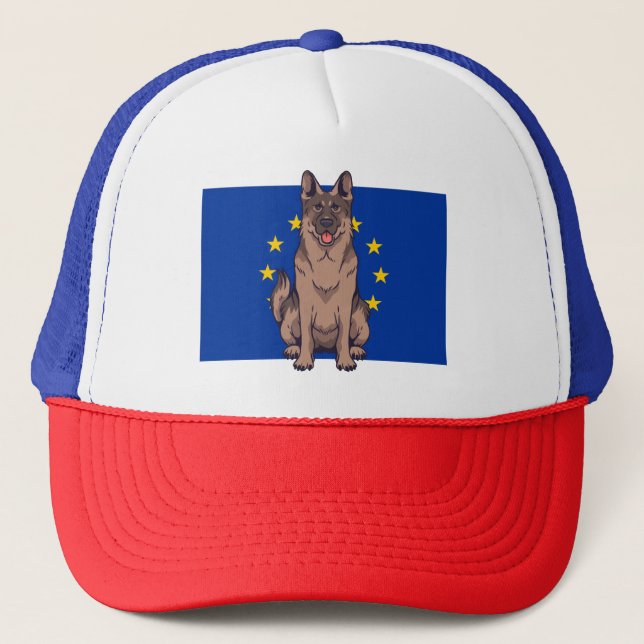 Casquette Conception de portrait de berger allemand de dessi (Devant)