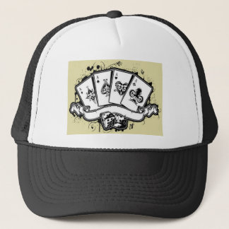 Casquette Conception de quatre cartes d'as