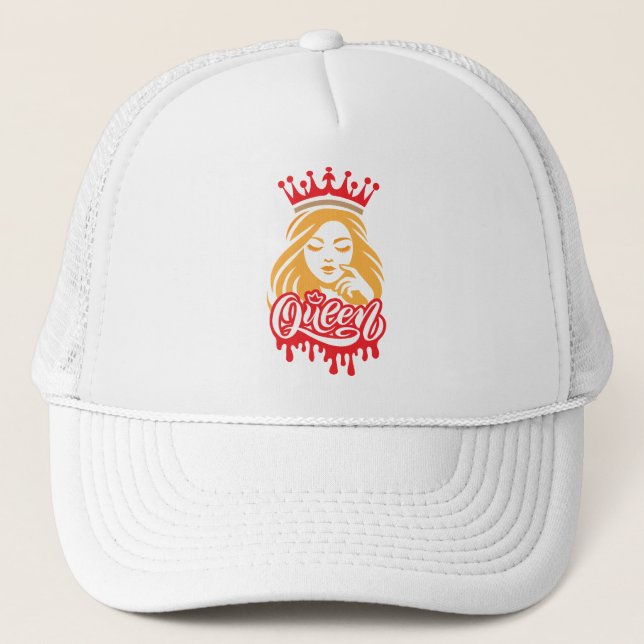 Casquette Conception de Reine – Couronne Royale Élégante (Devant)