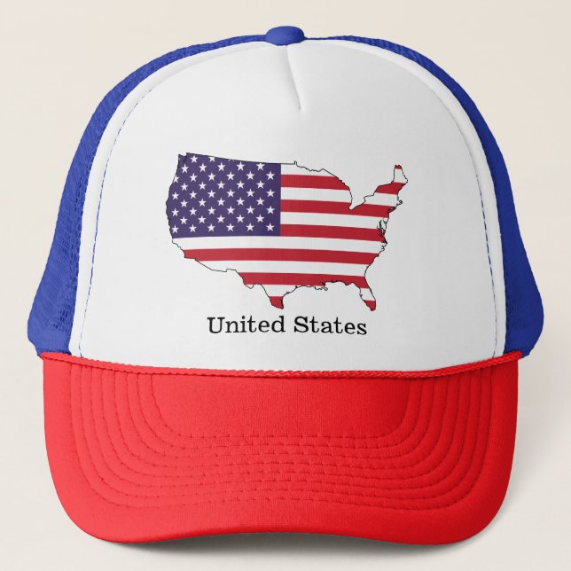 Casquette Conception de souvenir de drapeau et de carte des  (Devant)