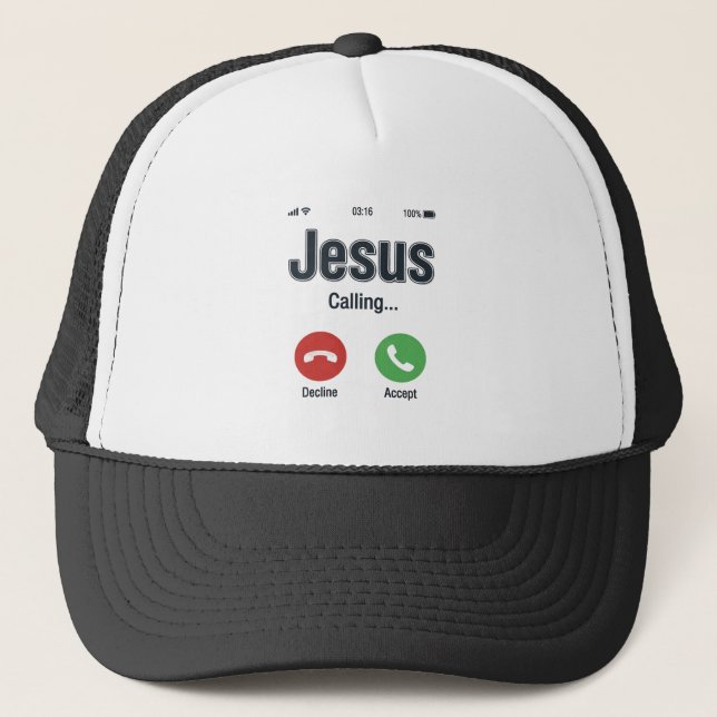 Casquette Conception de t-shirt chrétien Jésus appelant l'éc (Devant)