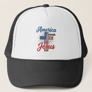 Casquette Conception de t-shirt croix patriotique L'Amérique