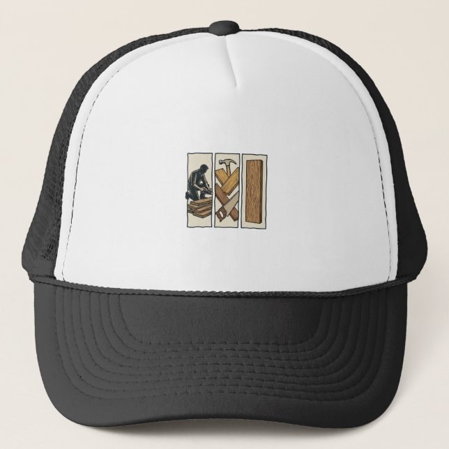 Casquette Conception de T-Shirt de gravure d'outils de menui (Devant)